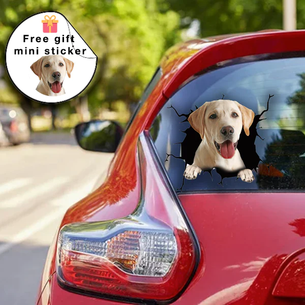 Personalized car sticker, with your dog - custom